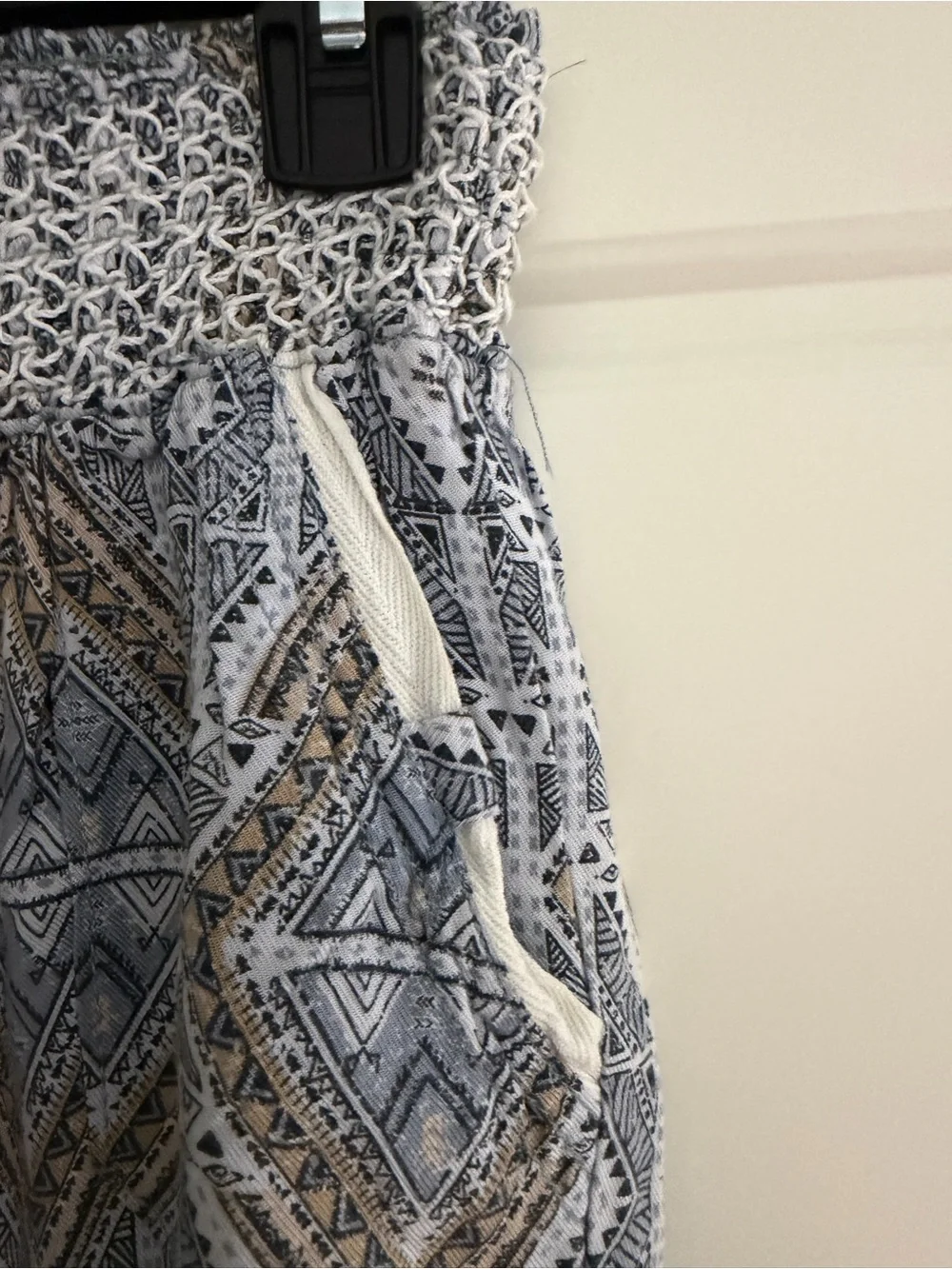 Old Navy Girls Gray Tank & Patterned Drawstring Pants Set